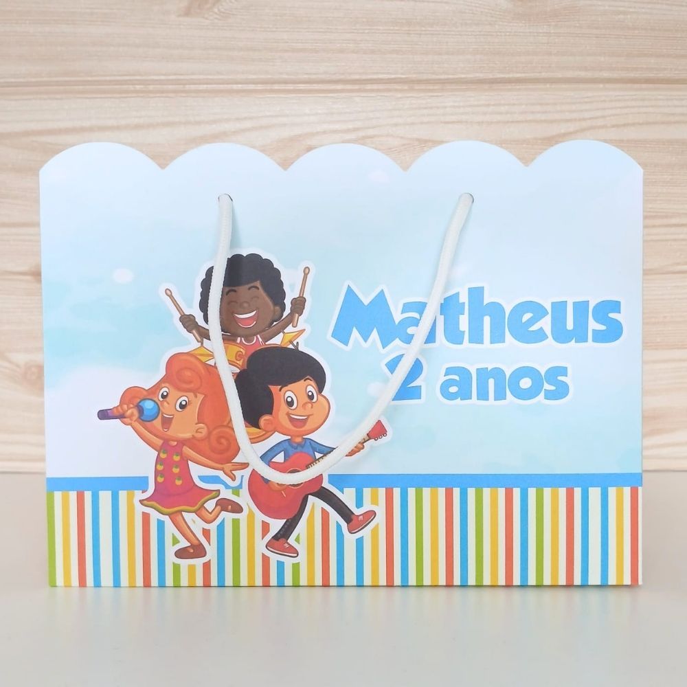 Sacolinha 3 Palavrinhas Personalizada / Festa Infantil / Aniversário / Lembrancinha