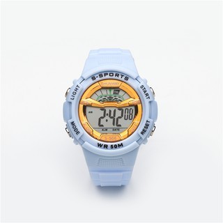 Relógio Digital Esportivo Shunway  Azul  Dourado S506-08-1