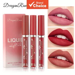 DRAGON RANEE Conjunto De 3 Peças De Brilho Labial Esmalte Fácil De Colorir E Não Desbota , Batom Essencial Para Iniciant