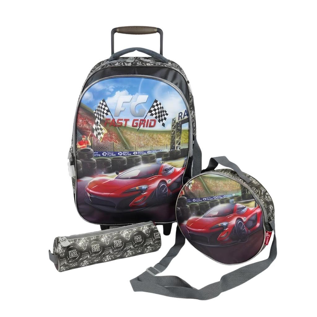 Kit de Mochila Infantil 3 Peças Mochila Lancheira e Estojo