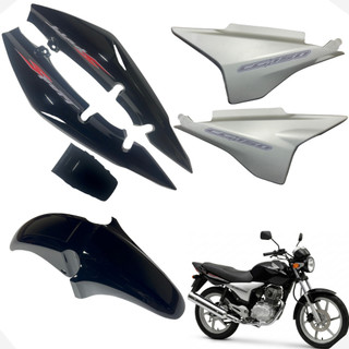 Kit Carenagem Titan 150 Sport 2004 até 2008 - Par Tampa Lateral Paralama Rabeta Tubarão Traseira