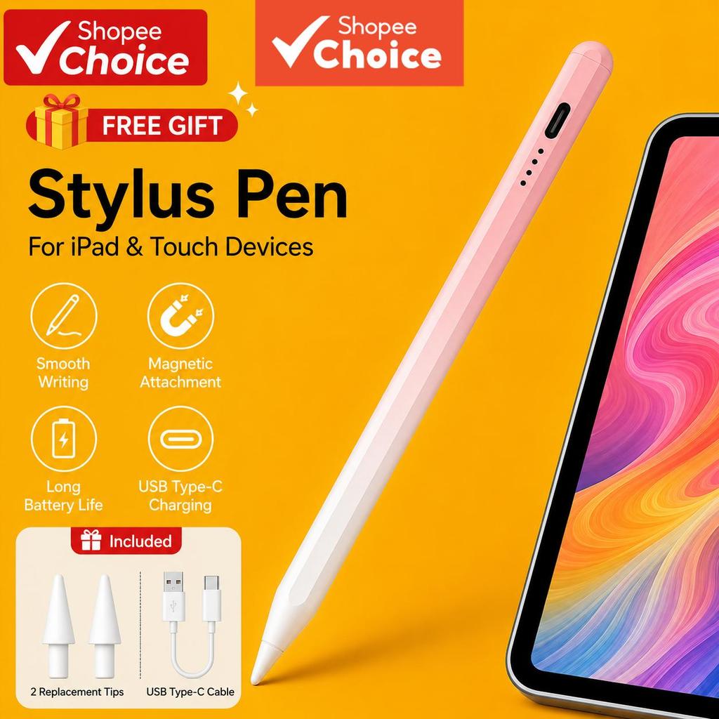 Caneta Stylus de Uso Duplo para Celular & Tablet Universal para iPad Caneta de Escrita Touch para Xiaomi Huawei Honor