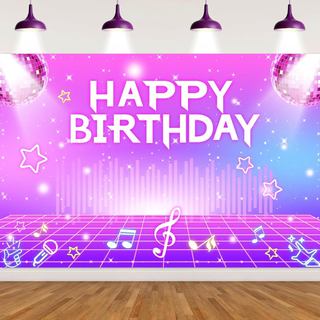 Banner de Fundo para Decorações de Festa de Aniversário AFZMON Kpop Hunters, Fundo Fotográfico com Tema Musical de Canto