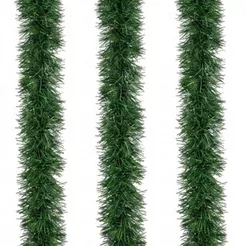 Kit 3 Festão De Natal Verde Claro 2m Flexível Decoração