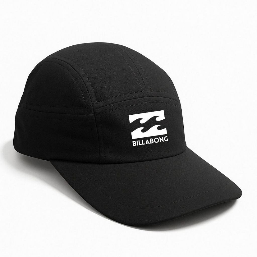Boné billabong fivepanel 5 panel basebal folha Billa Bong Masculino Feminino Preto Branco Billabong