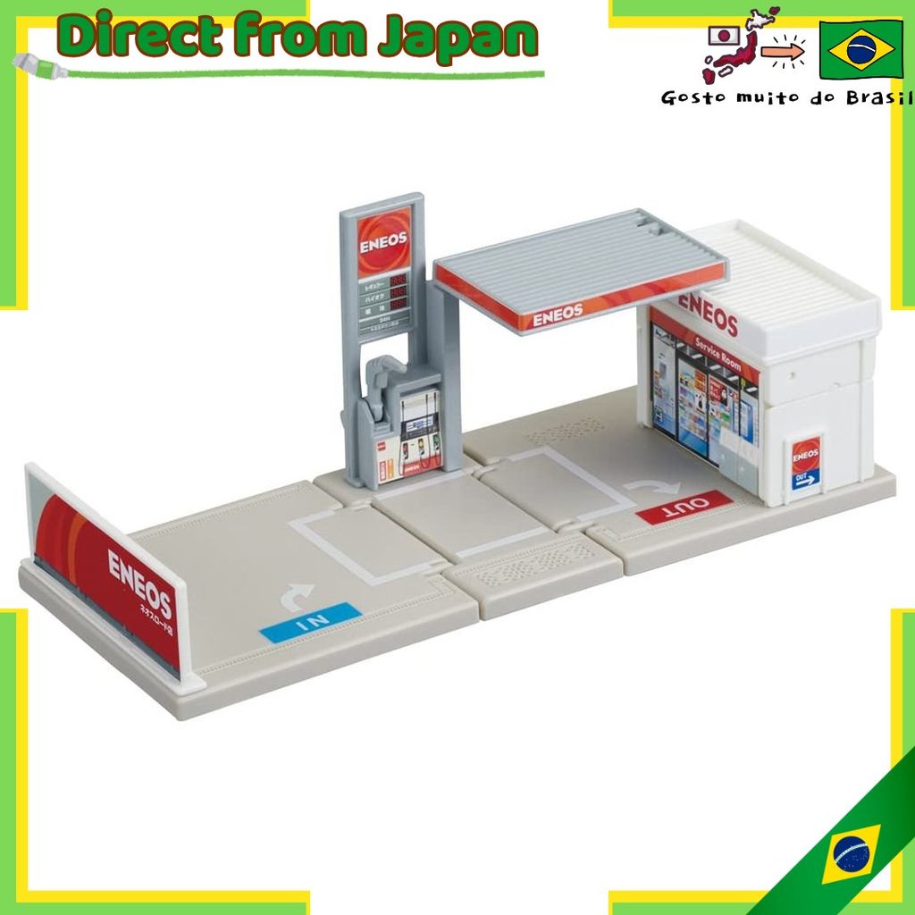 【direto do Japão】 Miniatura de carro do posto de gasolina ENEOS da Takara Tomy Tomica Town (a partir de 3 anos)