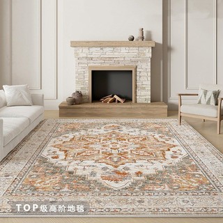 [Novo produto] Tapete retrô americano persa Premium para sala de estar, sofá doméstico, mesa de centro, cobertor, resist