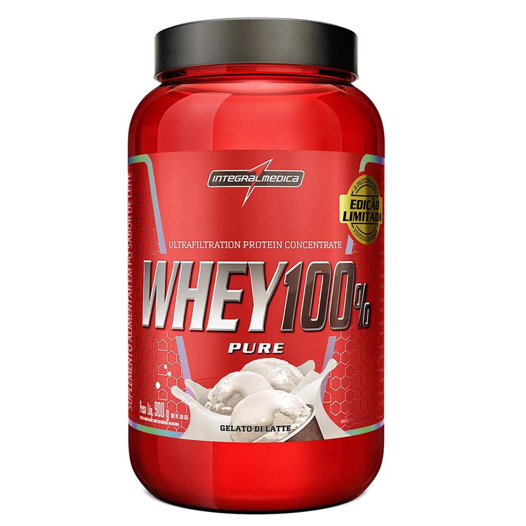 Whey 100% Pure 900g Integralmedica - 21g de Proteína para Hipertrofia e Recuperação Muscular