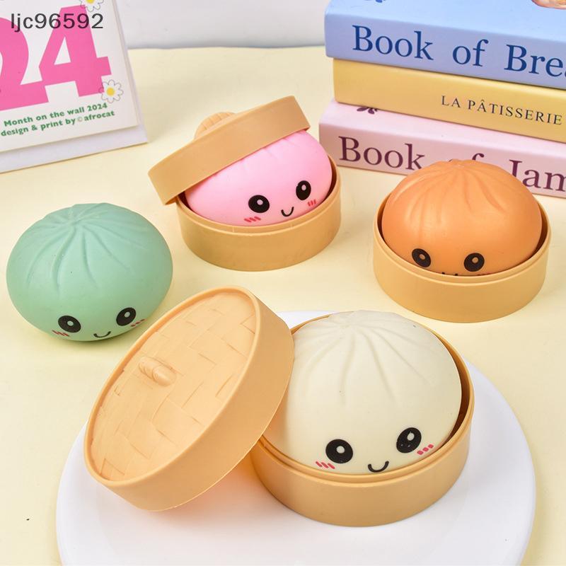 [ljc] Bola De Estresse De Bolinho Fofo Reutilizável Colorido Brinquedo Depressão De Baixo Rebote Para Crianças E Adultos