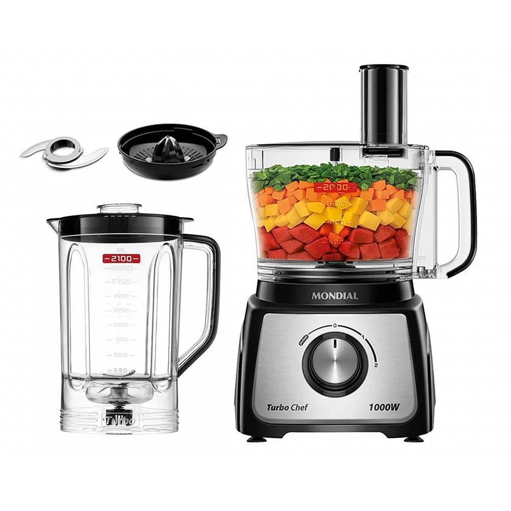 Multiprocessador de alimentos 1.000W 3 em 1 Turbo Chef - MPN-02-BE - Mondial
