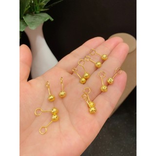 Brincos de latão dourado e areia, Piercing de orelha feminino, ervilhas, bastões de orelha, osso de orelha, escolha livr