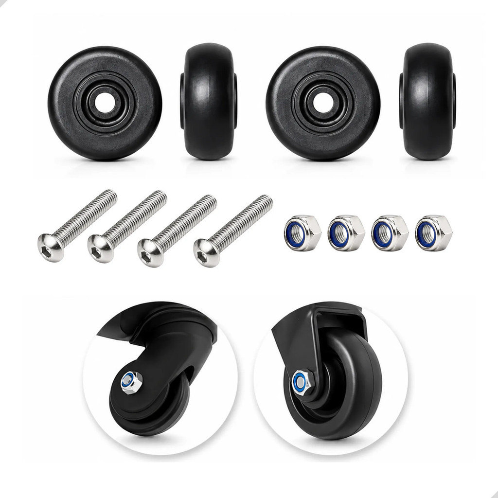 Kit 4 Roda Para Mala Para Substituição Reparo De Mala