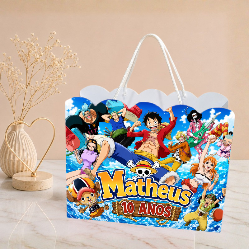 Sacolinha One Piece , Personalizado  Sacolinha  Mimos  Lembrancinha | Aniversário  Bolofofo PEGUE E MONTE
