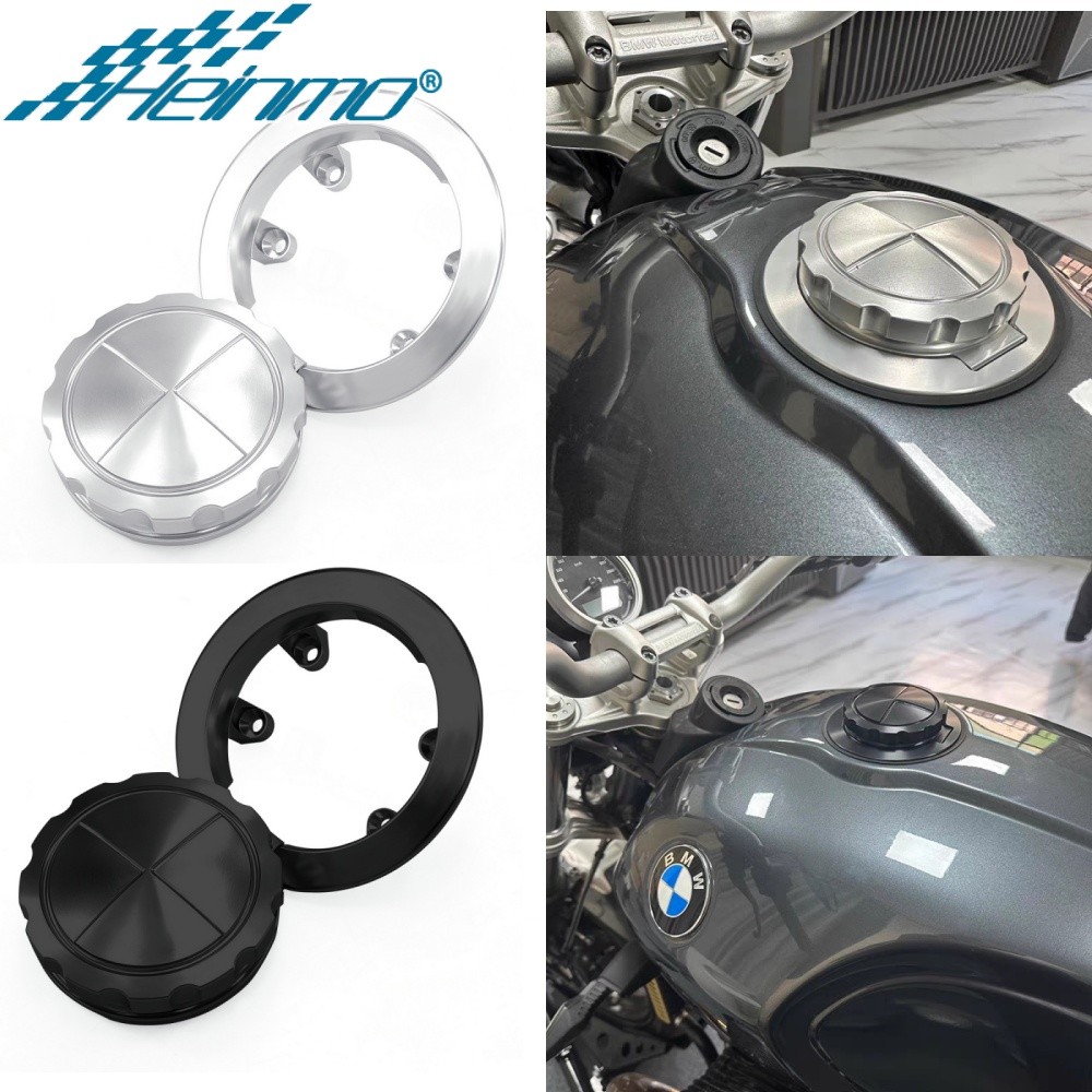 Para BMW R Nove T Scrambler CNC Alumínio Girar Tampa Do Tanque De Combustível Magnético