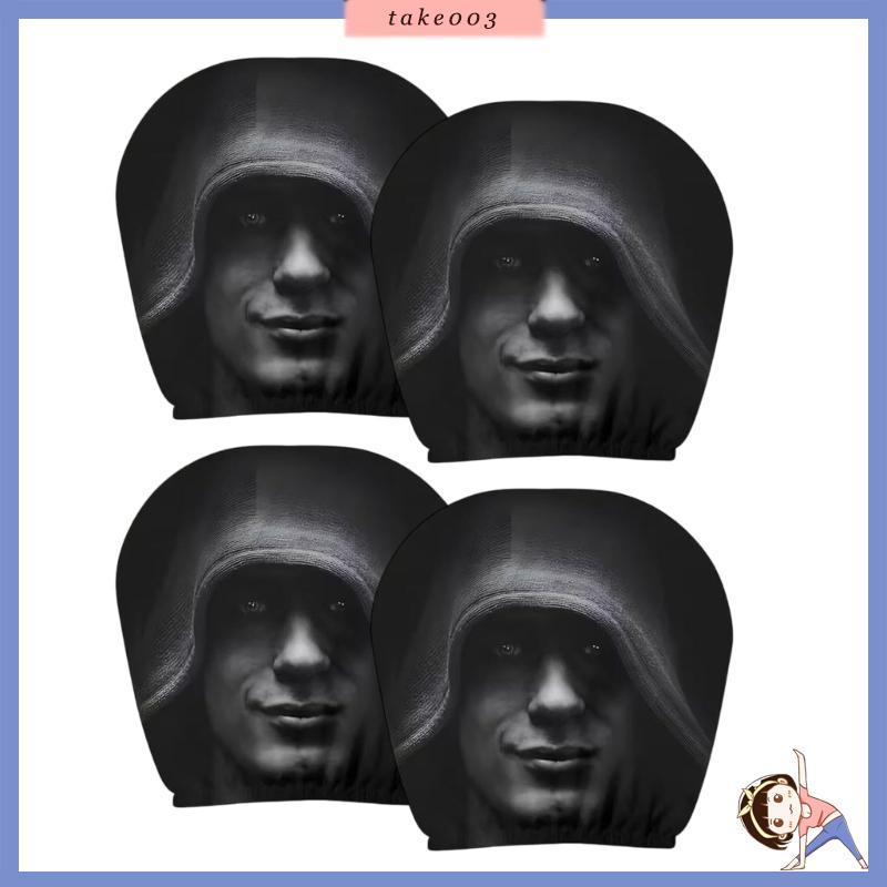 TAKE03 Protetores Encosto Cabeça Humorísticos Para Carro Masculino Rosto Tema Decorações Tecido Poliéster