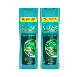 Kit Shampoo Clear Anticaspa Anticoceira Leve 400ml Pague 330ml - 2 Unidades
