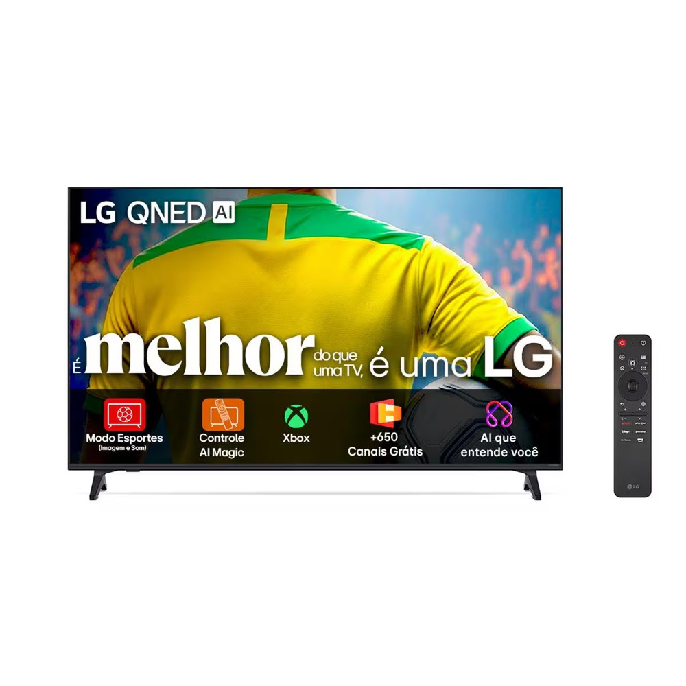 Smart TV 55QNED73ASA 55 Polegadas 4K QNED Processador a7 LG
