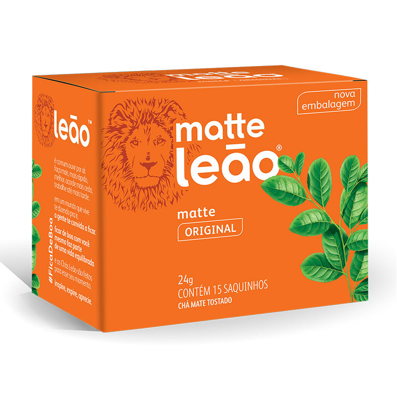 Chá Matte Original envelopado com 15 unidades Leão
