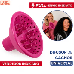Difusor Cachos Universal Para Secador Taiff Vários Modelos Rosa