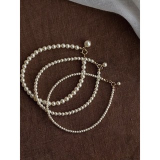 Shijiazhengyuan mini pulseira de pérola pequena de alta qualidade luz forte creme branco contas de bebê mini pulseira de