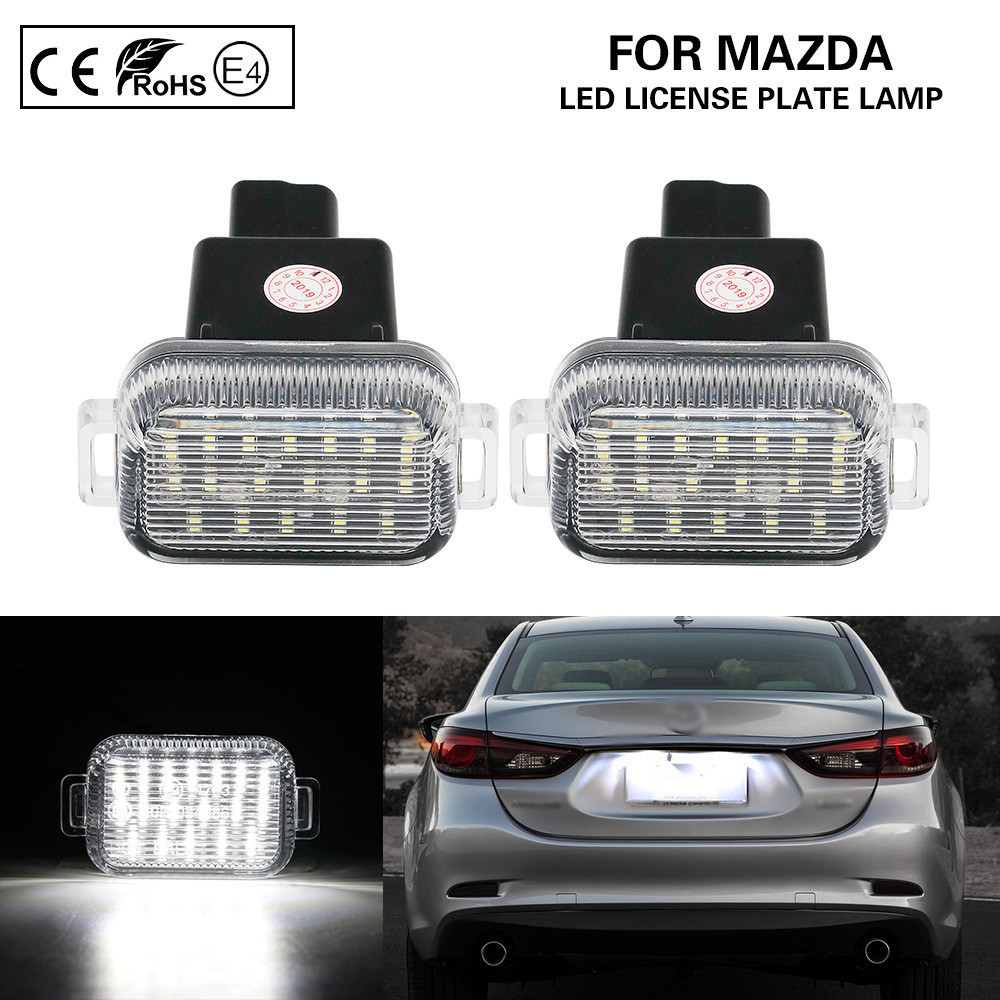 2 Pçs Lâmpadas LED Da Placa De Licença Para Mazda A/T (Também Conhecido Como 6) 2014 2015 2016 2017 Acessórios Sem Erro 