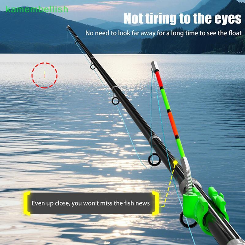 kamembellish12 Noite Pesca Vara De Iluminação Sti Removível À Prova Dwaterproof Água Mordida Sino Indicador Alarme Flutu