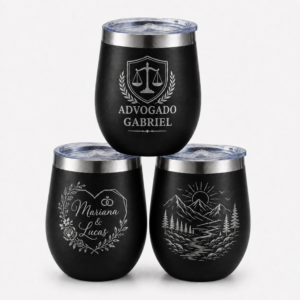 Copo Térmico 360ml Personalizado Cuia Premium Oval Copo de Café Seu Nome Logo Time Escolha a sua Arte — imagem 2 de 2