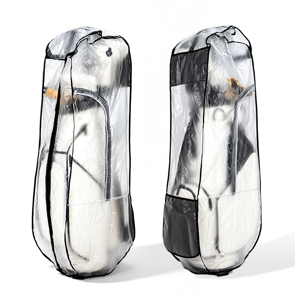 Poncho de golfe transparente transparente, à prova d'água, dobrável, clube, capa de chuva, bolsa de remessa de ar de gol