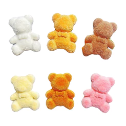 Aplique Decorativo Ursinho Felpudo para Artesanato – Atacado 100pcs
