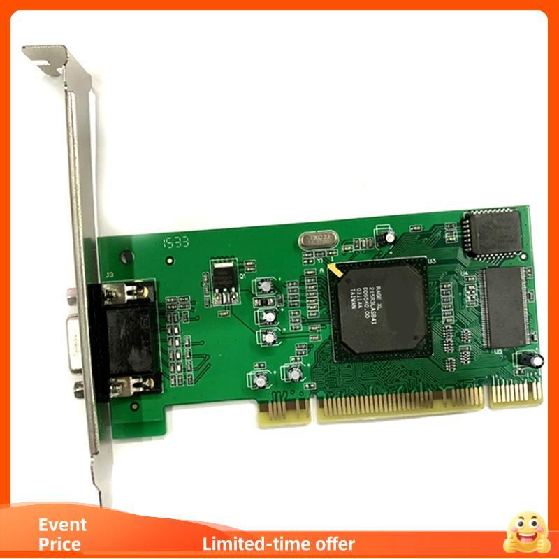 Placa Gráfica VGA PCI 8MB 32Bit Acessórios Para Computador Desktop Multi Display ATI Rage XL