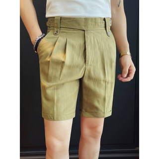 Alta qualidade Lyocell linho fino Casual Shorts masculino verão novo estilo moda magro-ajuste estilo de negócios calças 