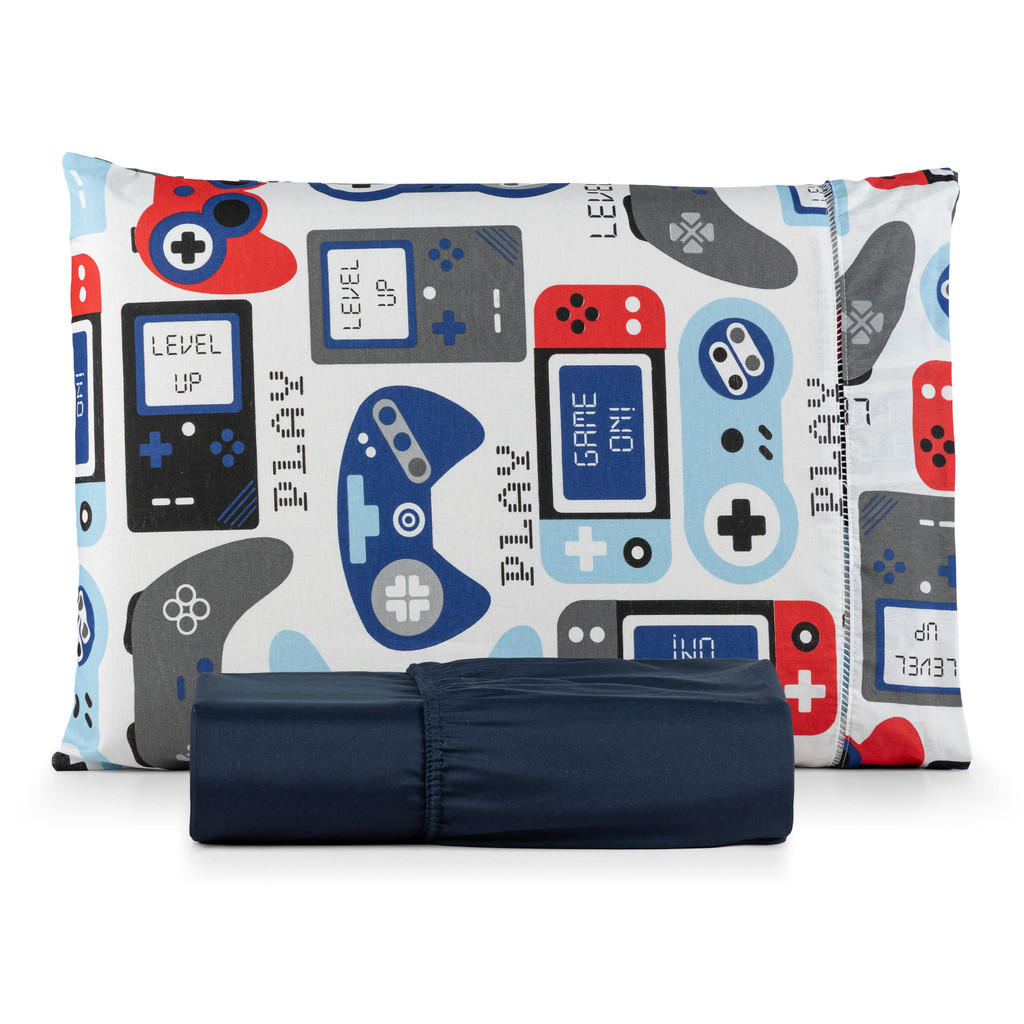 Jogo de Lençol Solteiro 2 Peças Micropercal 400 Fios Infantil Cama Box Estampado Elástico Toque Macio