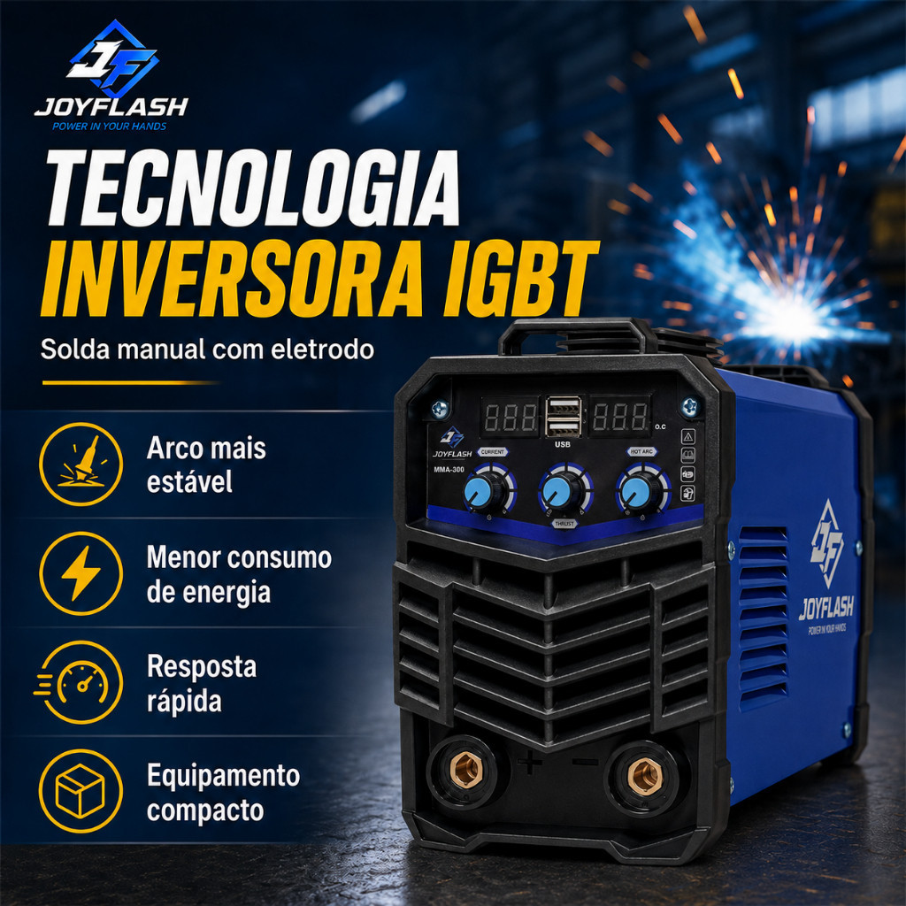 Máquina de Solda MMA 300A IGBT 110V/220V - Inversora Portátil com Display Digital Kit Completo · foto 2