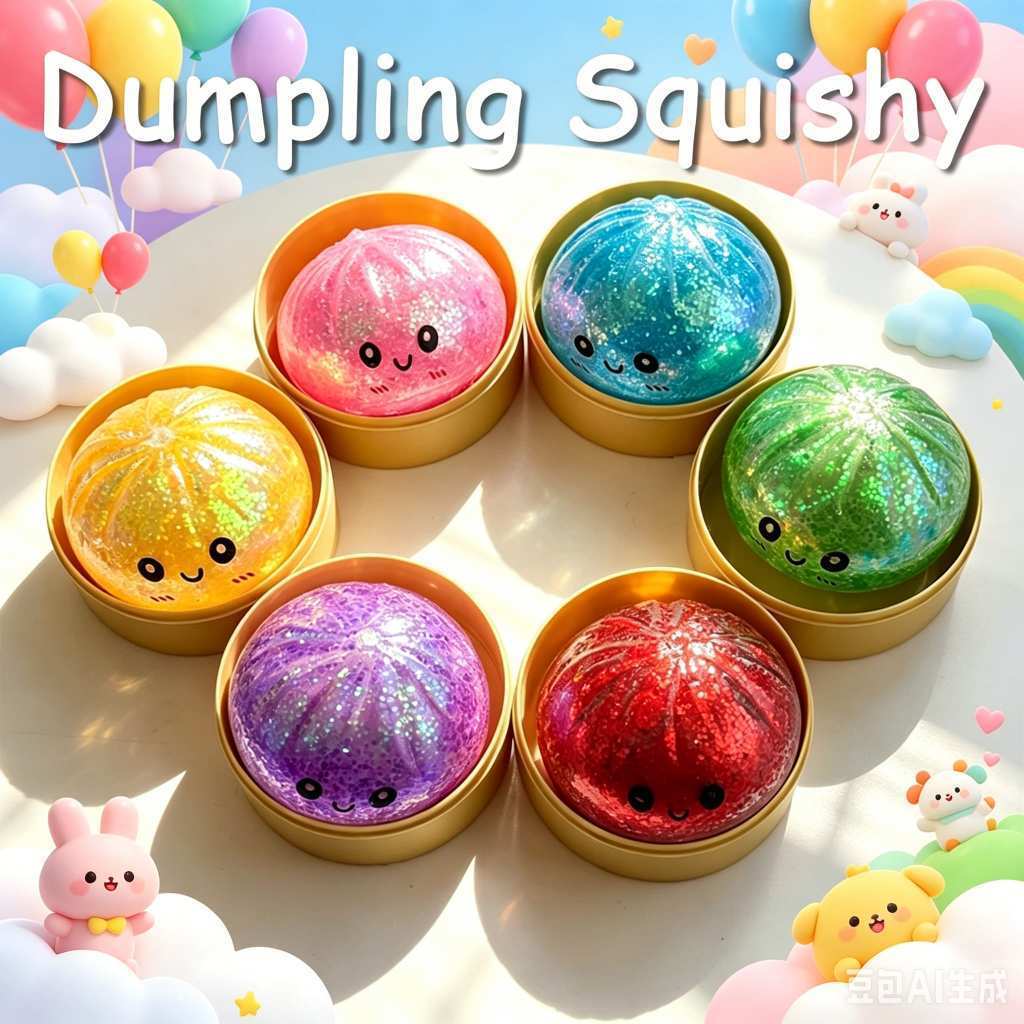 Squishy Surprise Glitter Dumpling Slimme Antistress Chinese Breadmaker Glitter Dough