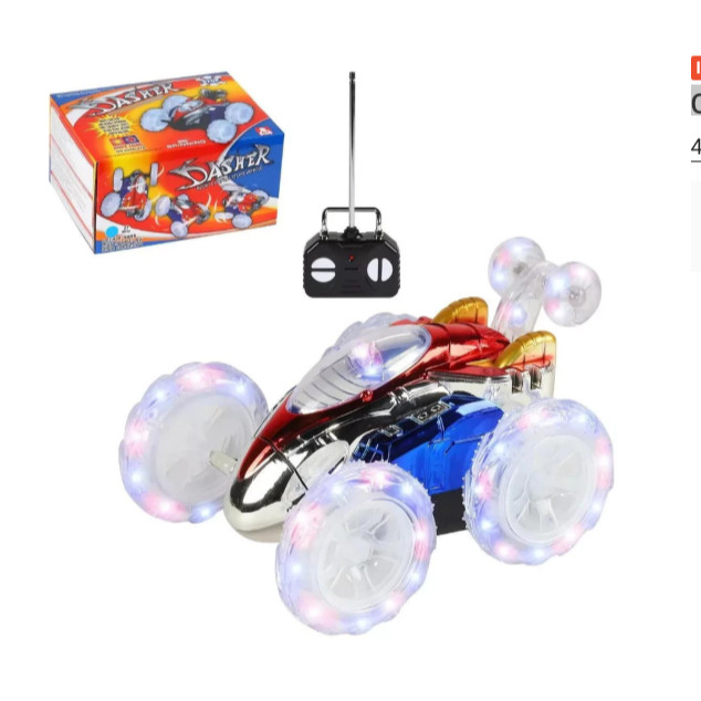 Carro Controle Remoto Maluco Gira 360o C/ Luz Led Brinquedo Carrinho de controle