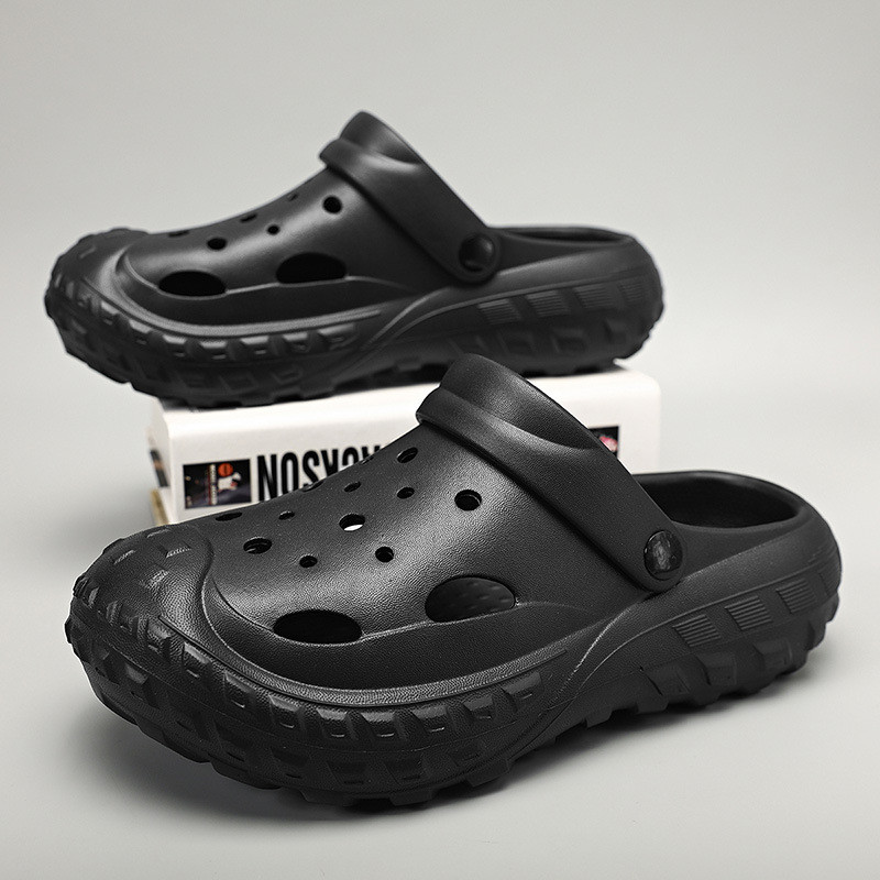 2025 buracos sapatos masculinos verão exterior usar desodorante antiderrapante Baotou chinelos de dupla utilização merda