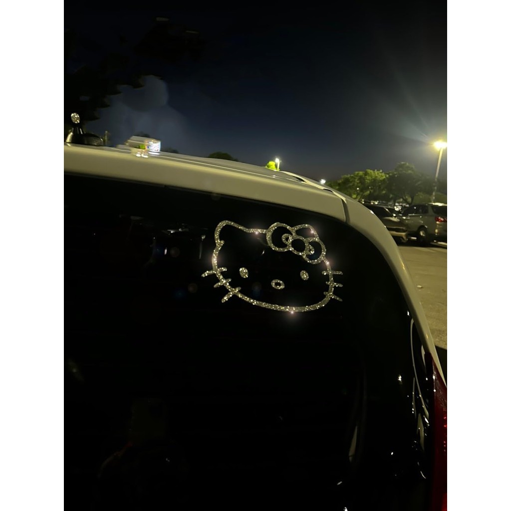 Adesivo De Carro Ultra Bling Refletido Especialmente Decoração Brilhante Exterior Super Glitter (Gato)