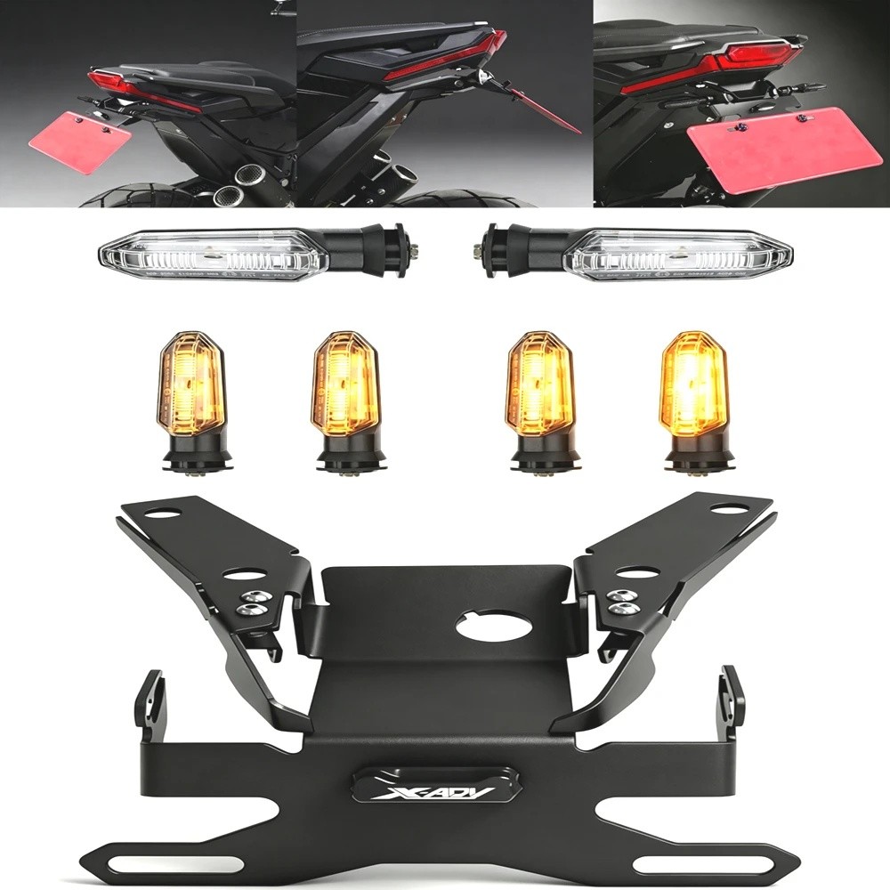 Novo Apto Para HONDA XADV 750 FORZA 750 Suporte Da Placa De Licença Motocicleta Cauda LED Sinais Volta Luzes
