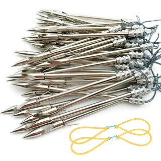 Seta De Estilingue Para Pesca 10 Unidades Aço Inoxidável 14cm Com 2 Elástico De Reposição