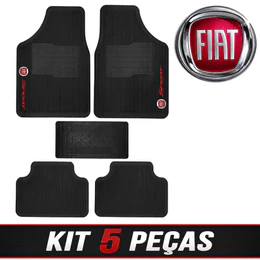 Tapete Automotivo Carro Fiat 5 peças Borracha Universal Palio Uno Argo Siena Mobi Punto Toro Cronos Doblo