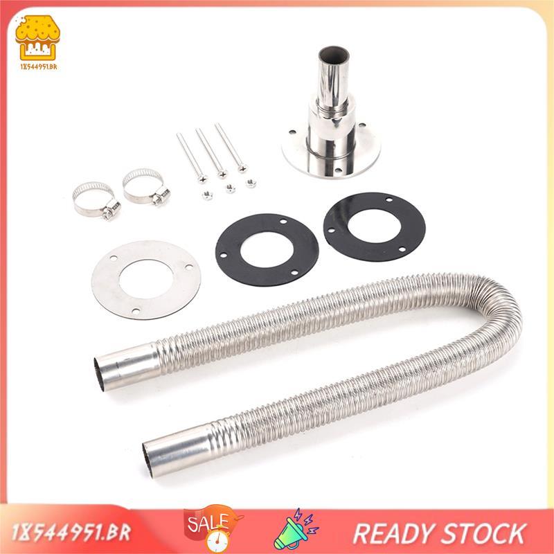 [18544951 . br] Universal Para Tubo De Escape Do Aquecedor De Ar 24mm Cabeça Reta De Aço Inoxidável/Design De Cotovelo