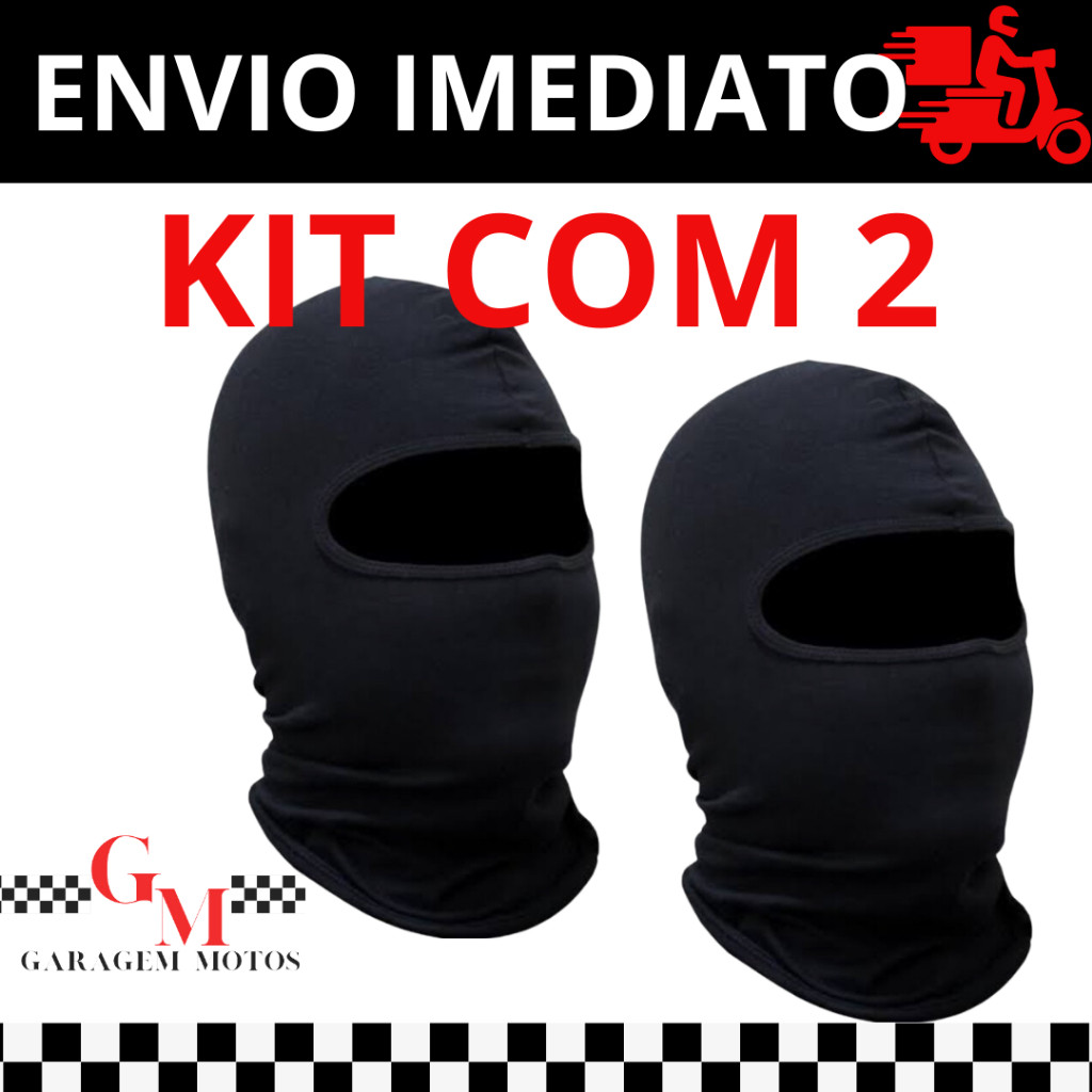 kit 2 Balaclavas Touca Ninja Frio Intenso Vento Gorro Touca Térmica motoboy unisex