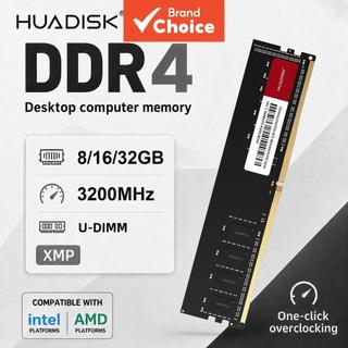 HUADISK 288 Pin DDR4 RAM 8GB 16GB 32GB 3200MHz Memória para Desktop XMP2.0 Dual Channel…