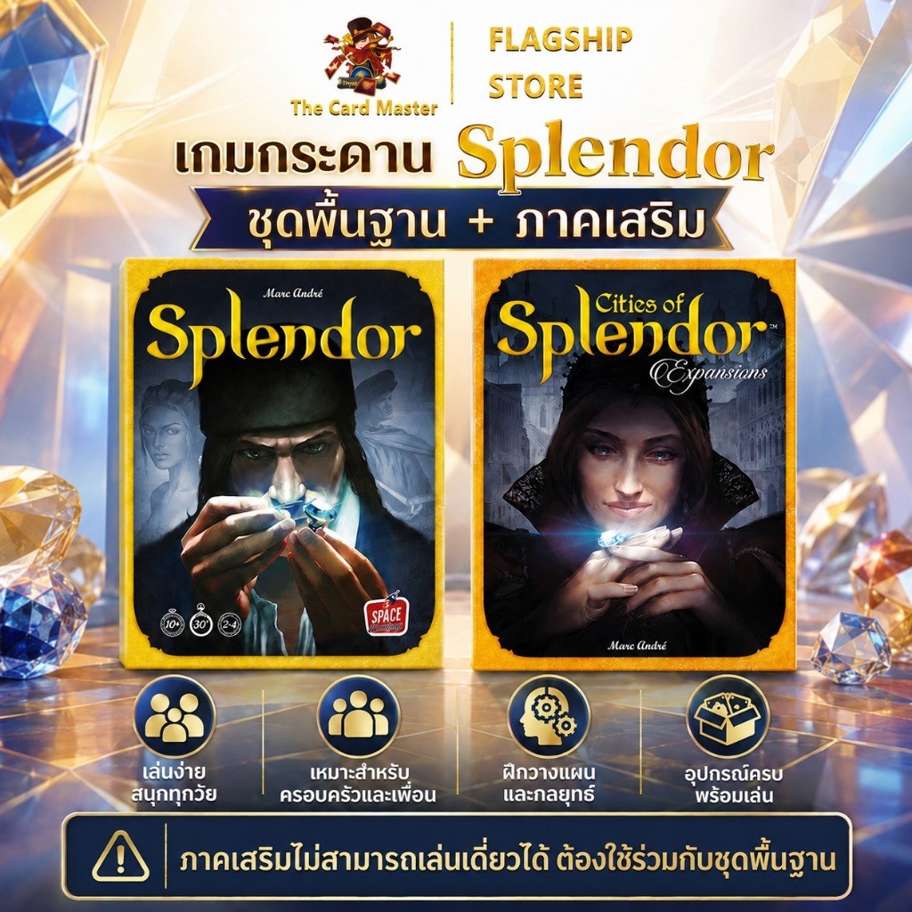 Jogo De Tabuleiro Splendor (Versão Em Inglês)-Negociação De Gemas Com tokens De Plástico