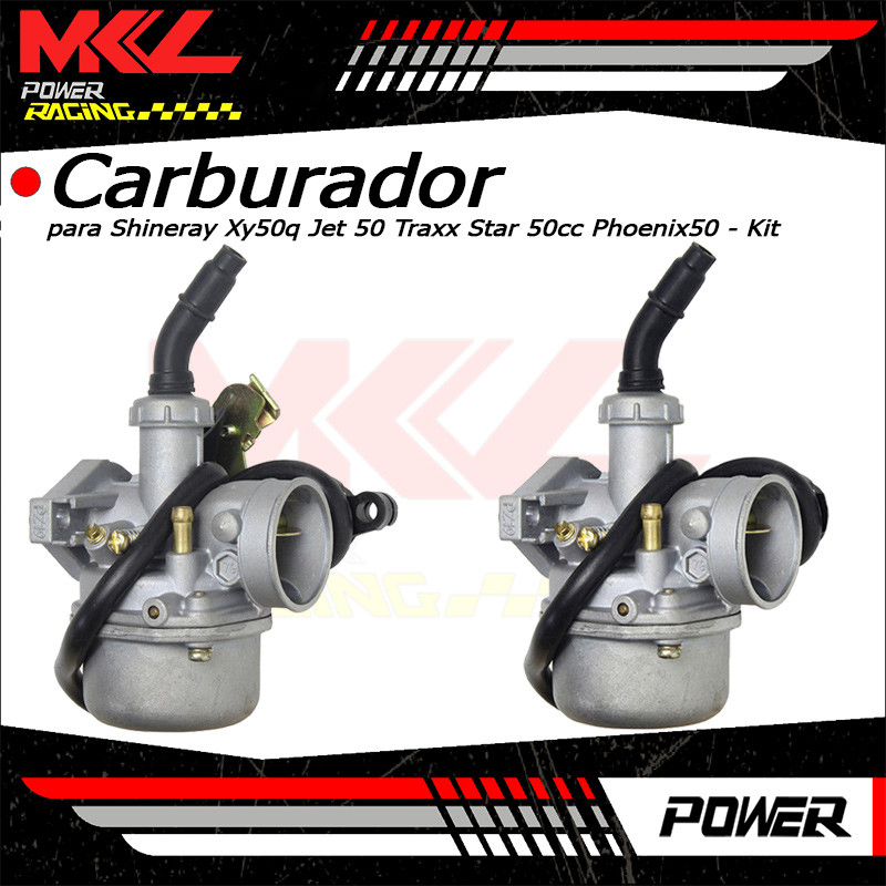 Carburador Para Shineray XY50Q Jet 50 Traxx Star 50cc Phoenix50 Kit Reposição Moto