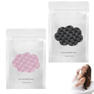 Toalha de banho esfoliante, toalha esfoliante 2 em 1, pano de limpeza esfoliante de alta qualidade para corpo e rosto, t
