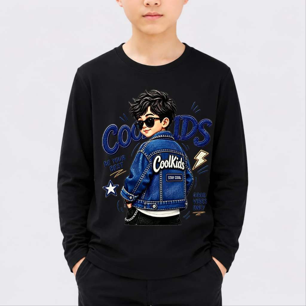 Camiseta De Manga Comprida Para Meninos KATUN Com Crianças Legais Permanecem Imagem Legal , Jaqueta De Algodão Macia E C