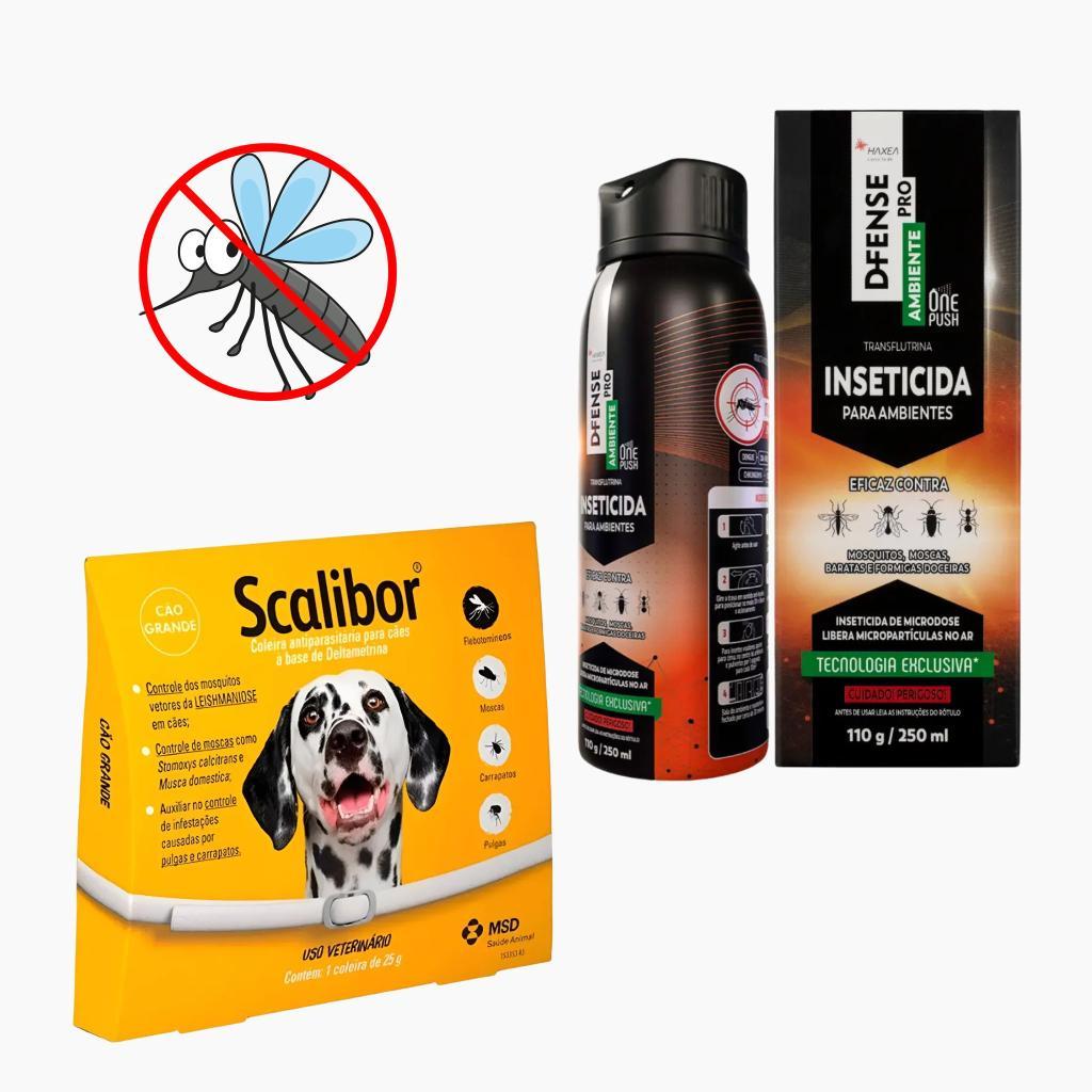 Kit Proteção Dupla Mosquito-Palha Scalibor G + D-Fense 240ML