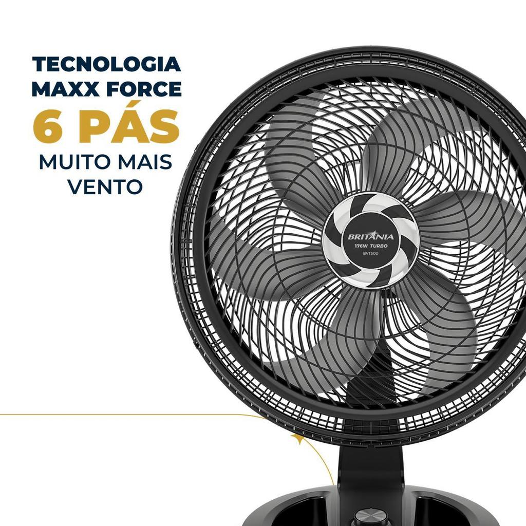Ventilador Britânia 2 em 1 Tecnologia Maxx Force 176W BVT500 · foto 2