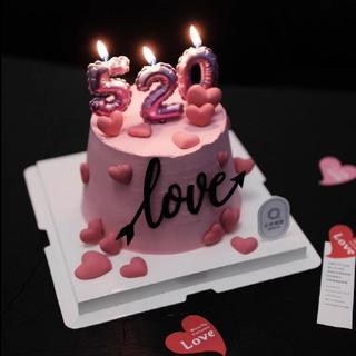 Influenciador balão rosa 520 número vela dia dos namorados confissão bolo decoração número de aniversário vela 0-9